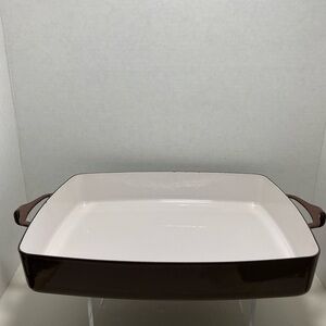 Mid-century DANSK Brown enamel KOBENSTYLE baking pan 10 x 13 x 2